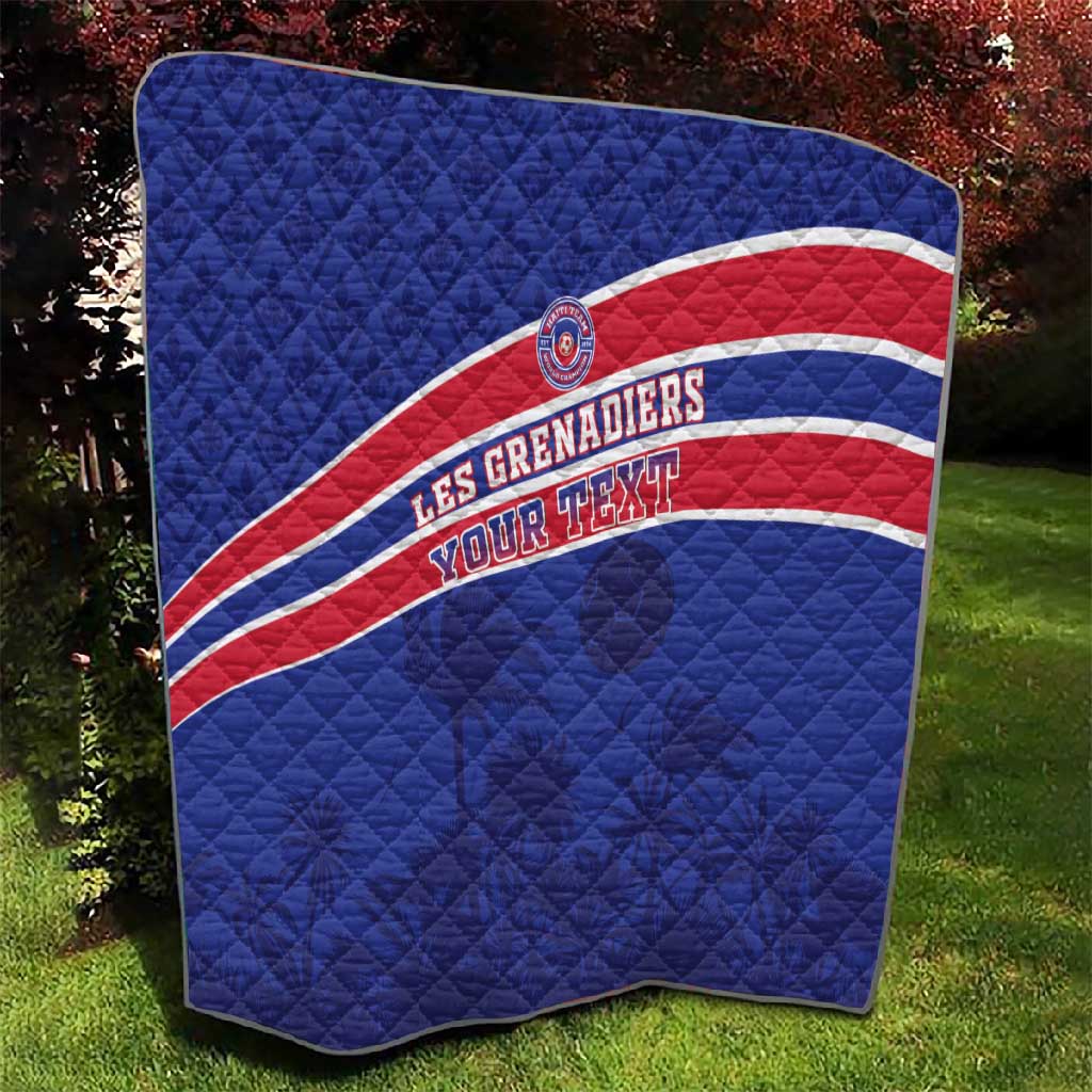 Custom Haiti Football Quilt Go Champions Les Grenadiers - African Pride