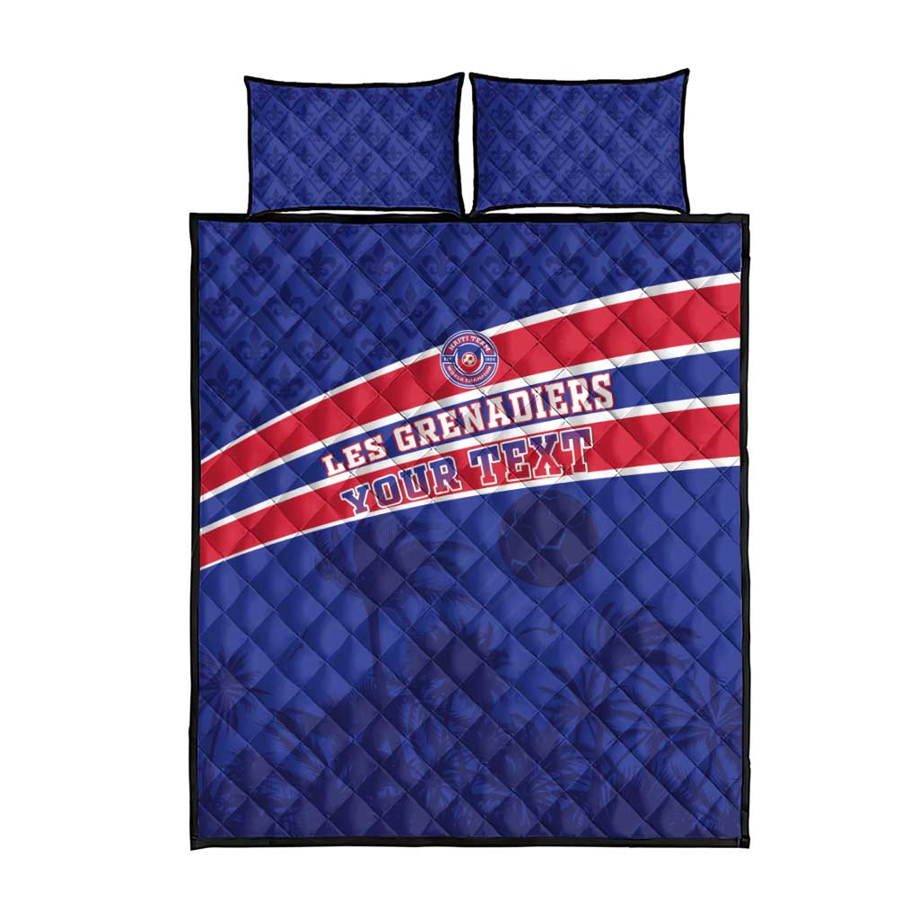 Custom Haiti Football Quilt Bed Set Go Champions Les Grenadiers - African Pride