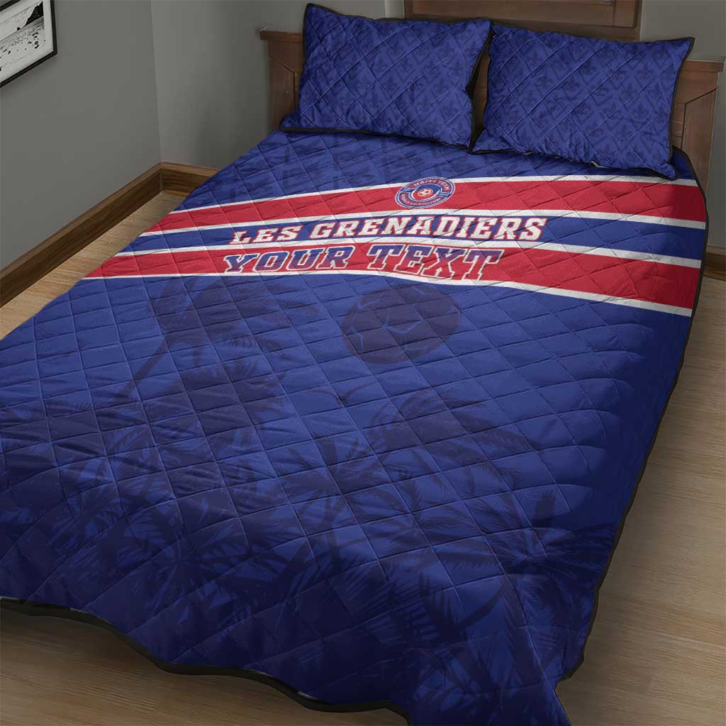 Custom Haiti Football Quilt Bed Set Go Champions Les Grenadiers - African Pride
