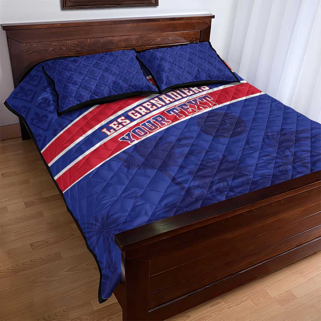 Custom Haiti Football Quilt Bed Set Go Champions Les Grenadiers - African Pride