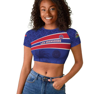 Custom Haiti Football Raglan Cropped T shirt Go Champions Les Grenadiers - African Pride
