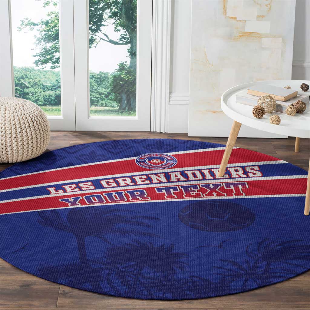 Custom Haiti Football Round Carpet Go Champions Les Grenadiers - African Pride