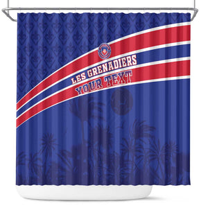 Custom Haiti Football Shower Curtain Go Champions Les Grenadiers - African Pride