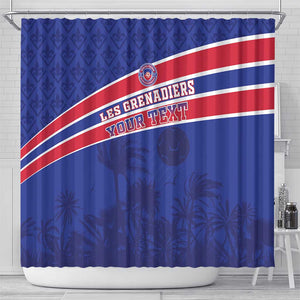 Custom Haiti Football Shower Curtain Go Champions Les Grenadiers - African Pride