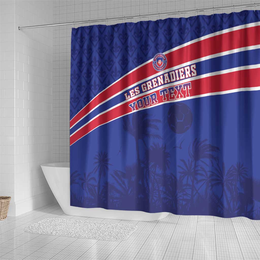Custom Haiti Football Shower Curtain Go Champions Les Grenadiers - African Pride