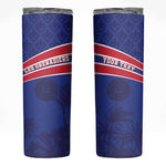 Custom Haiti Football Skinny Tumbler Go Champions Les Grenadiers - African Pride