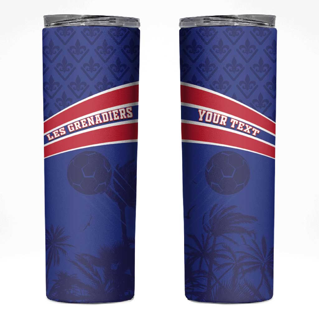 Custom Haiti Football Skinny Tumbler Go Champions Les Grenadiers - African Pride