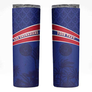 Custom Haiti Football Skinny Tumbler Go Champions Les Grenadiers - African Pride