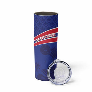 Custom Haiti Football Skinny Tumbler Go Champions Les Grenadiers - African Pride