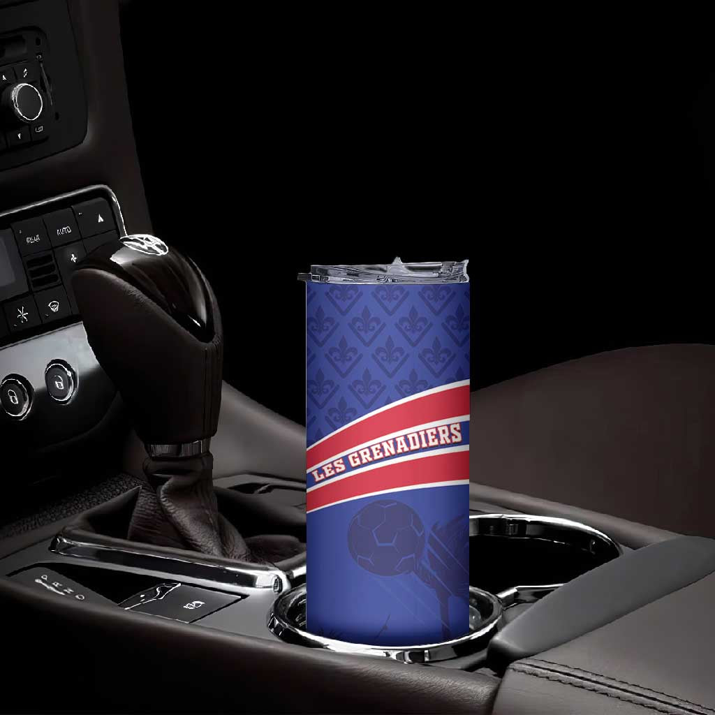 Custom Haiti Football Skinny Tumbler Go Champions Les Grenadiers - African Pride