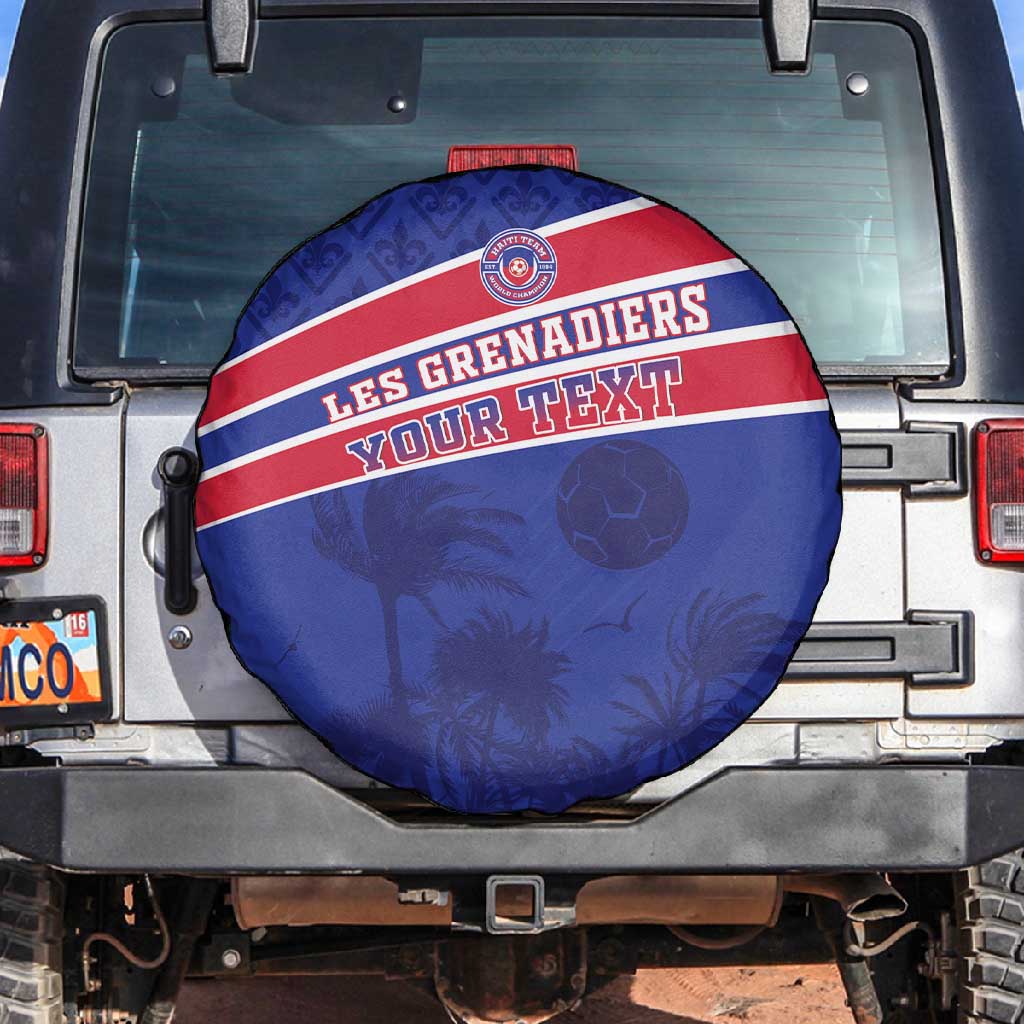 Custom Haiti Football Spare Tire Cover Go Champions Les Grenadiers - African Pride