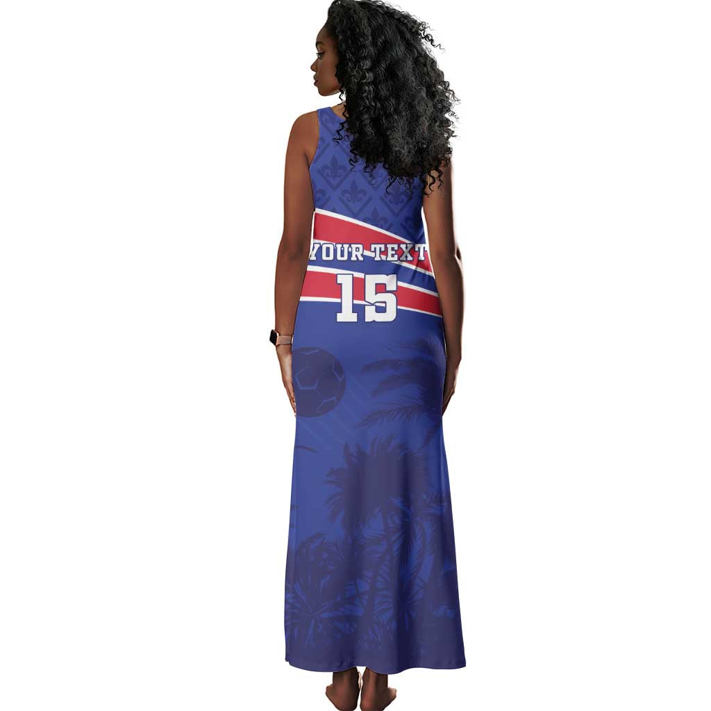 Custom Haiti Football Tank Maxi Dress Go Champions Les Grenadiers - African Pride