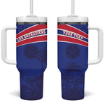 Custom Haiti Football Tumbler With Handle Go Champions Les Grenadiers - African Pride