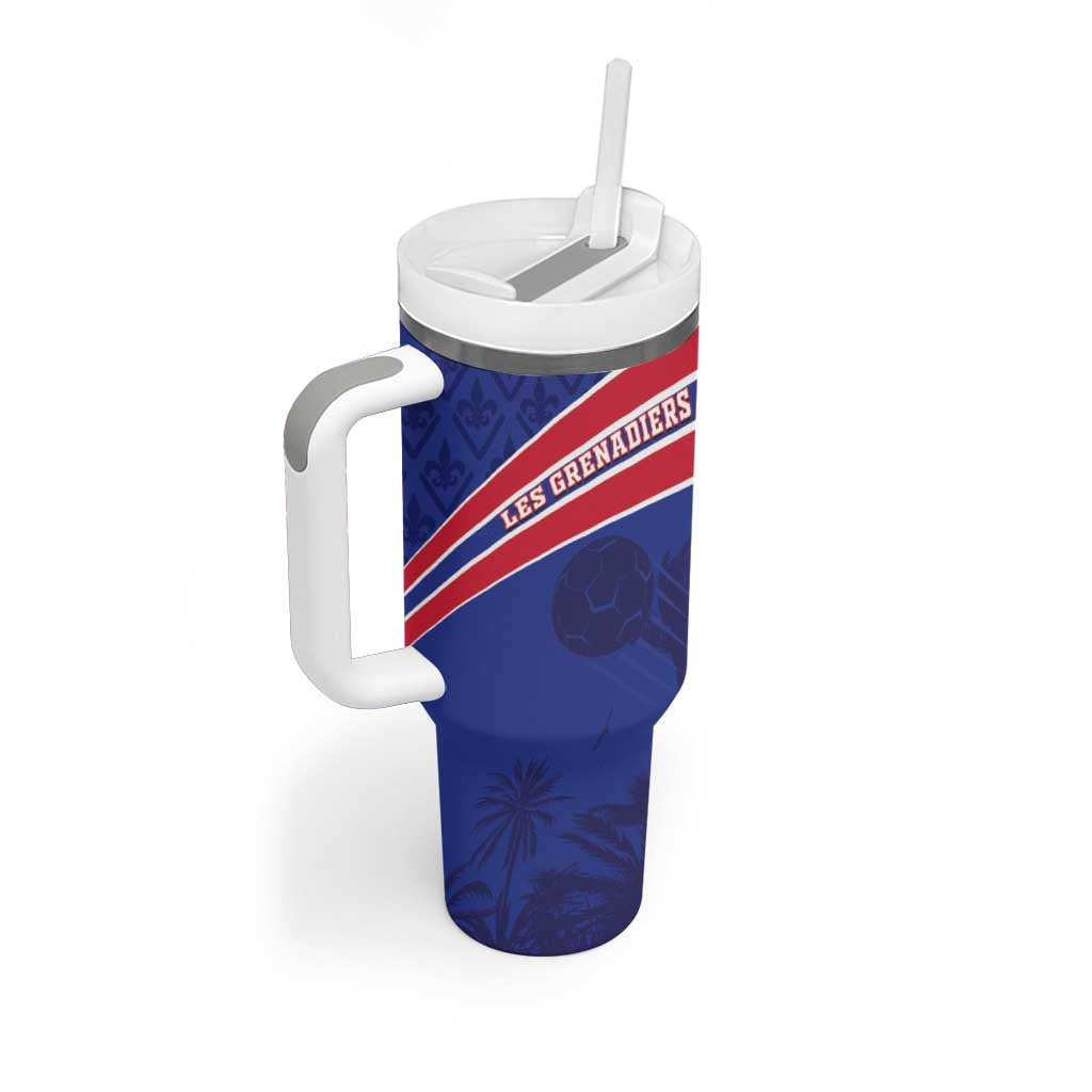 Custom Haiti Football Tumbler With Handle Go Champions Les Grenadiers - African Pride