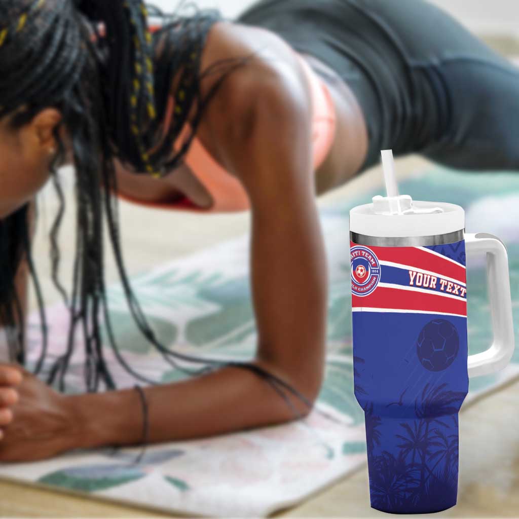 Custom Haiti Football Tumbler With Handle Go Champions Les Grenadiers - African Pride