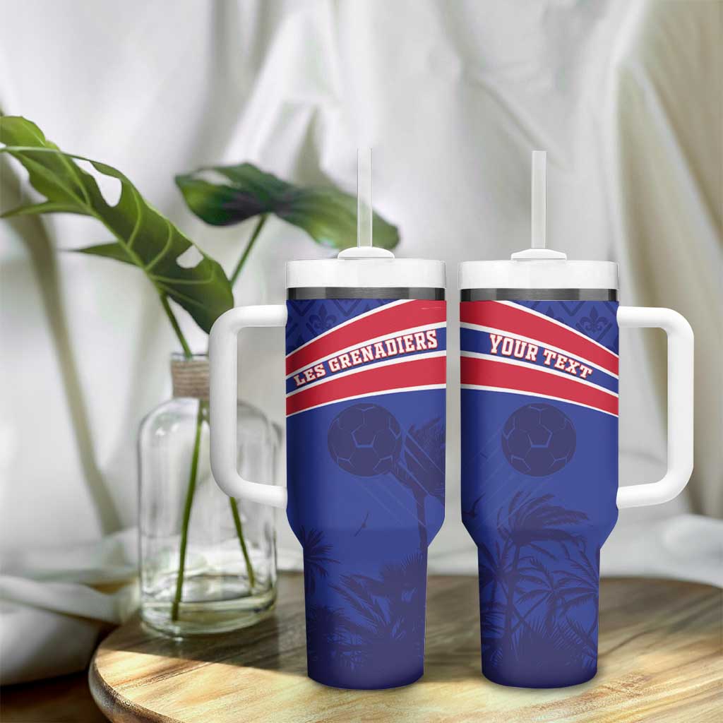 Custom Haiti Football Tumbler With Handle Go Champions Les Grenadiers - African Pride
