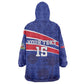 Custom Haiti Football Wearable Blanket Hoodie Go Champions Les Grenadiers - African Pride