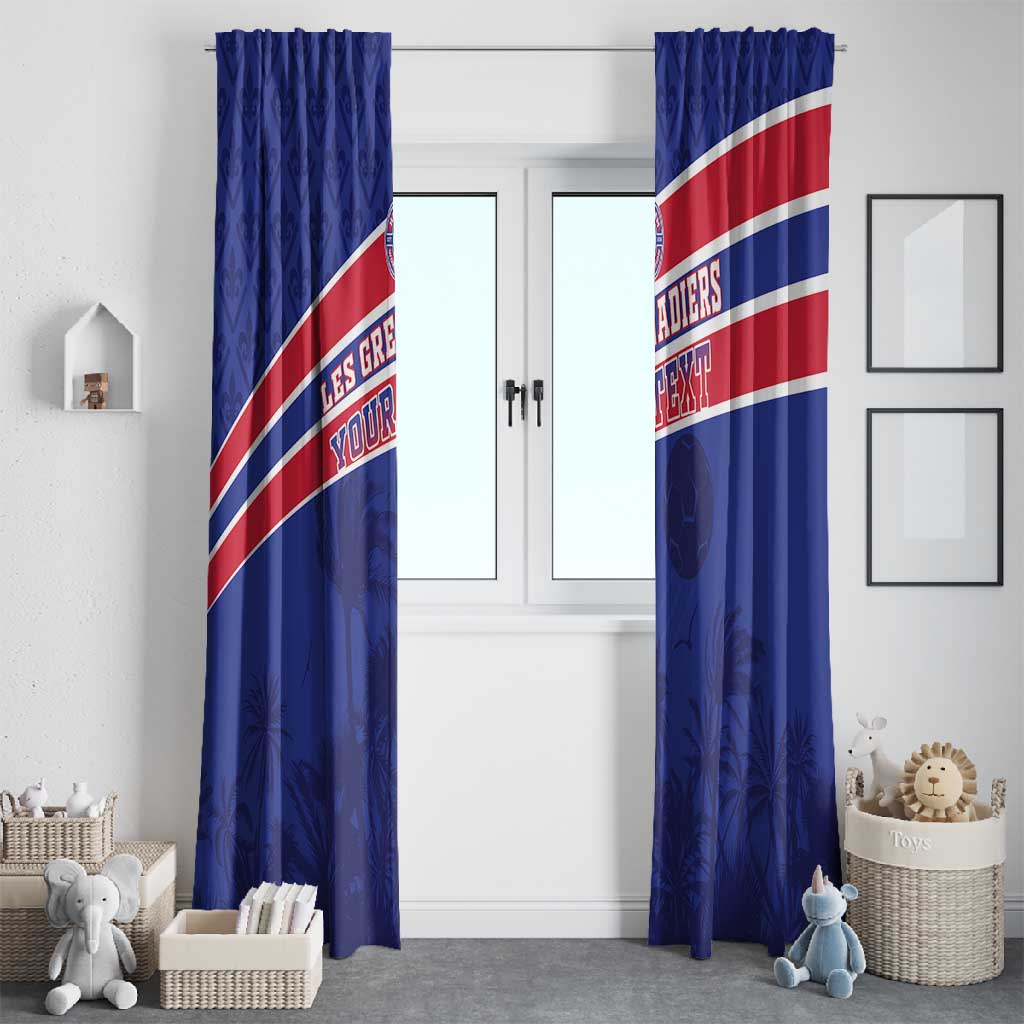 Custom Haiti Football Window Curtain Go Champions Les Grenadiers - African Pride