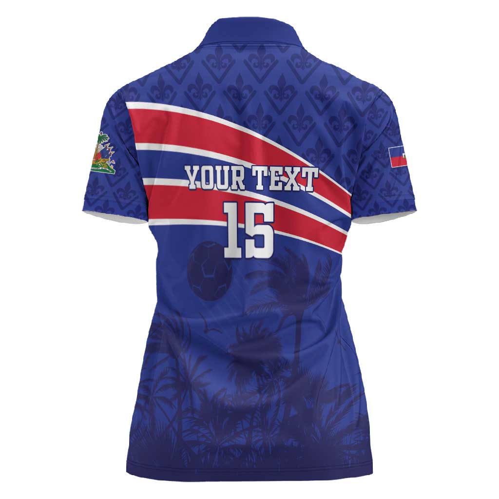 Custom Haiti Football Women Polo Shirt Go Champions Les Grenadiers - African Pride
