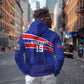 Custom Haiti Football Zip Hoodie Go Champions Les Grenadiers - African Pride