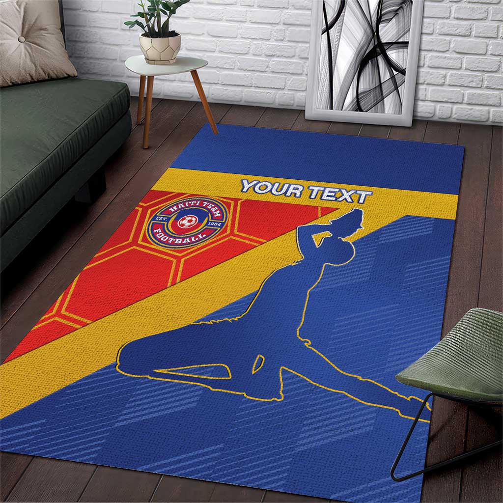 Custom Haiti Football Area Rug Neg Marron - Road To World Cup 2026 - African Pride