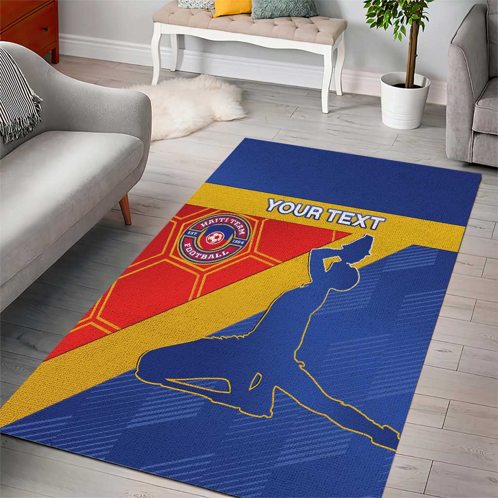 Custom Haiti Football Area Rug Neg Marron - Road To World Cup 2026 - African Pride
