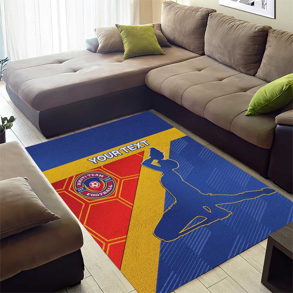 Custom Haiti Football Area Rug Neg Marron - Road To World Cup 2026 - African Pride