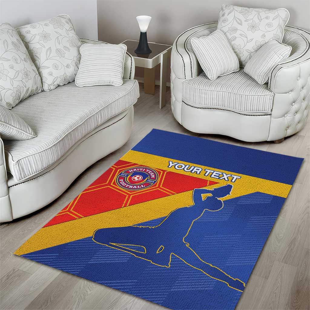 Custom Haiti Football Area Rug Neg Marron - Road To World Cup 2026 - African Pride