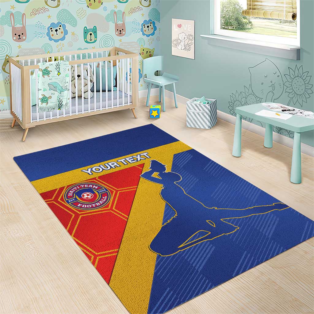 Custom Haiti Football Area Rug Neg Marron - Road To World Cup 2026 - African Pride
