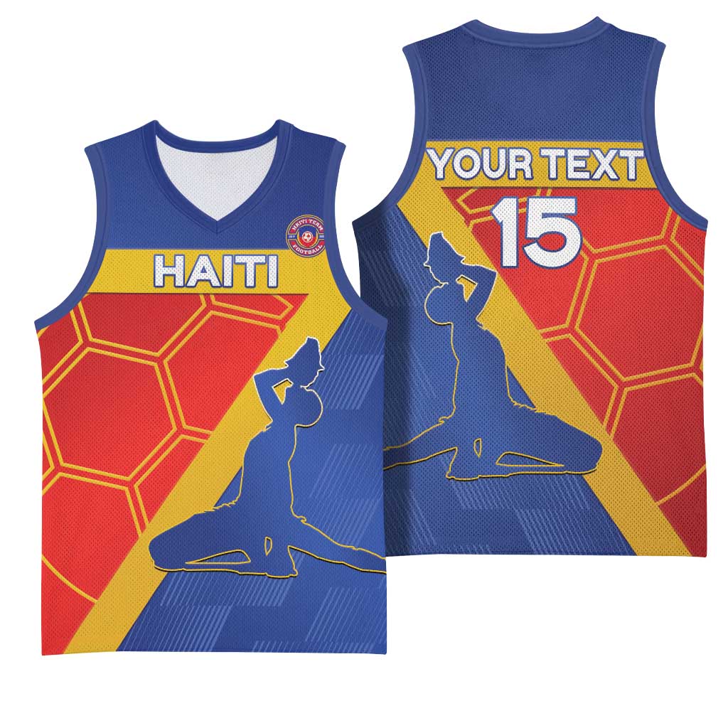 Custom Haiti Football Basketball Jersey Neg Marron - Road To World Cup 2026 - African Pride
