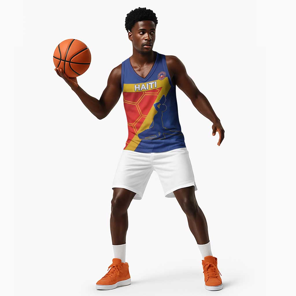 Custom Haiti Football Basketball Jersey Neg Marron - Road To World Cup 2026 - African Pride