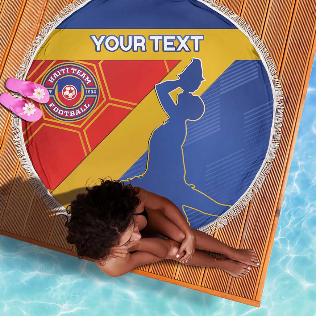 Custom Haiti Football Beach Blanket Neg Marron - Road To World Cup 2026 - African Pride