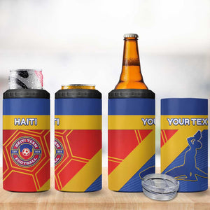 Custom Haiti Football 4 in 1 Can Cooler Tumbler Neg Marron - Road To World Cup 2026 - African Pride