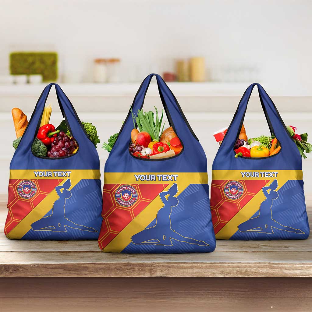Custom Haiti Football Grocery Bag Neg Marron - Road To World Cup 2026 - African Pride
