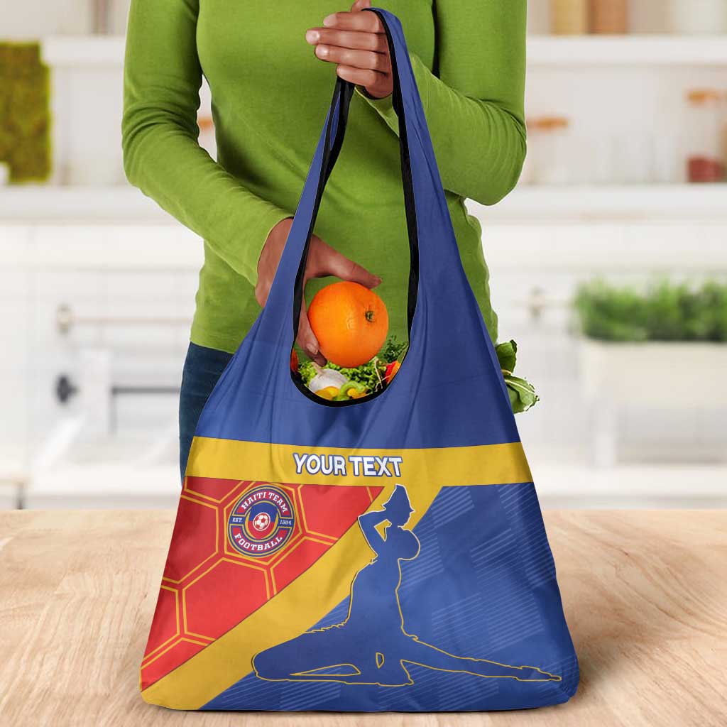 Custom Haiti Football Grocery Bag Neg Marron - Road To World Cup 2026 - African Pride
