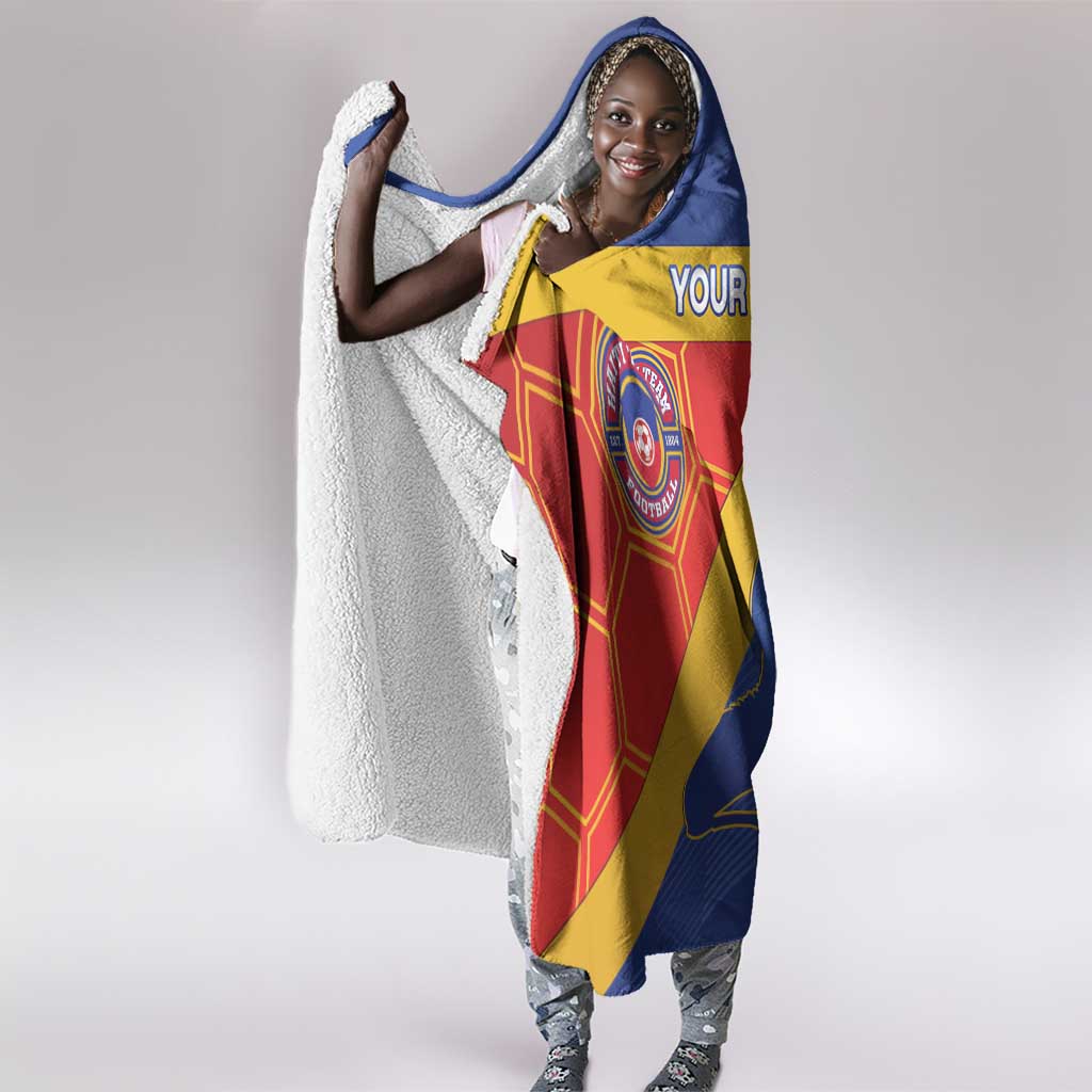 Custom Haiti Football Hooded Blanket Neg Marron - Road To World Cup 2026 - African Pride