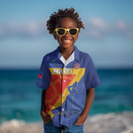 Custom Haiti Football Kid Hawaiian Shirt Neg Marron - Road To World Cup 2026 - African Pride