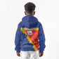Custom Haiti Football Kid Hoodie Neg Marron - Road To World Cup 2026 - African Pride