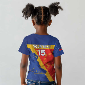 Custom Haiti Football Kid T shirt Neg Marron - Road To World Cup 2026 - African Pride