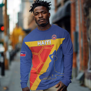 Custom Haiti Football Long Sleeve Shirt Neg Marron - Road To World Cup 2026 - African Pride