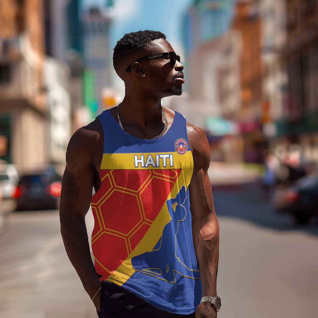 Custom Haiti Football Men Tank Top Neg Marron - Road To World Cup 2026 - African Pride