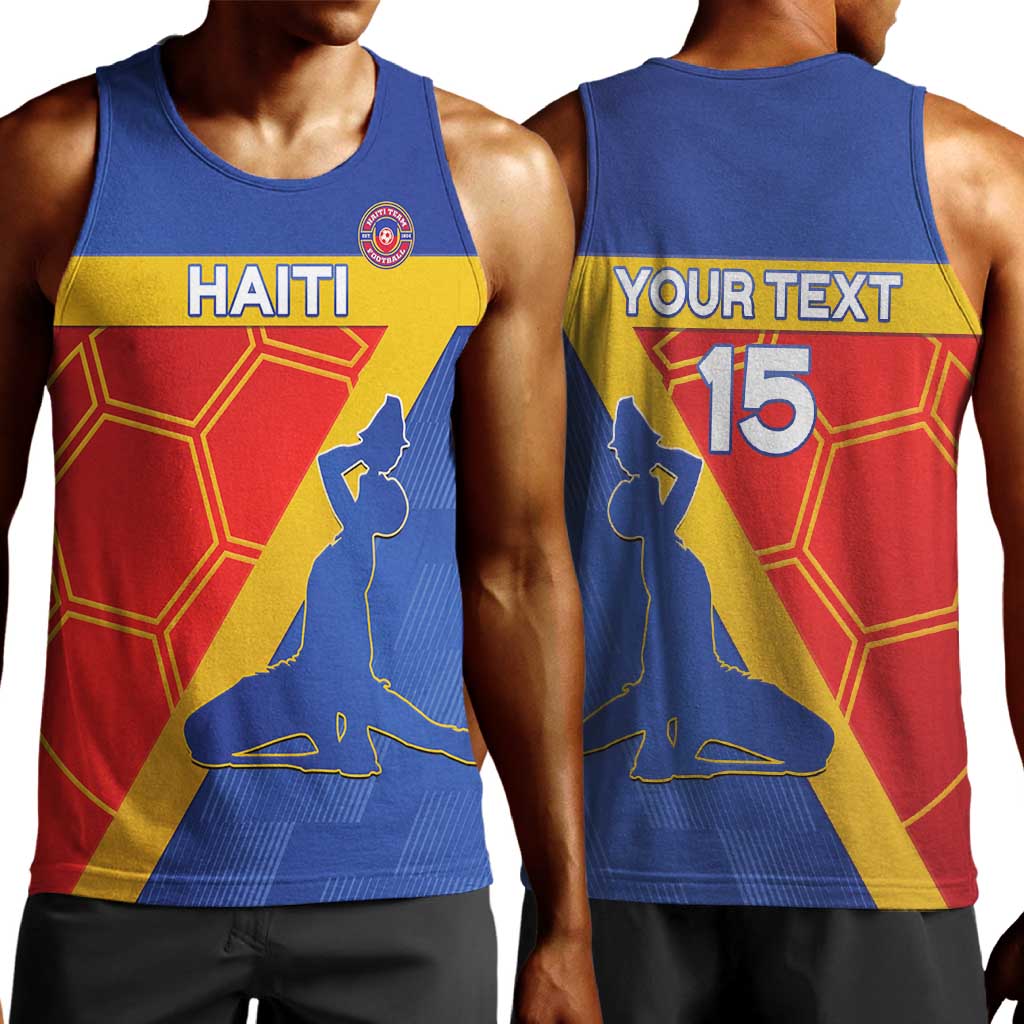 Custom Haiti Football Men Tank Top Neg Marron - Road To World Cup 2026 - African Pride