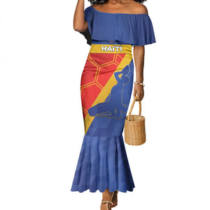 Custom Haiti Football Mermaid Dress Neg Marron - Road To World Cup 2026 - African Pride