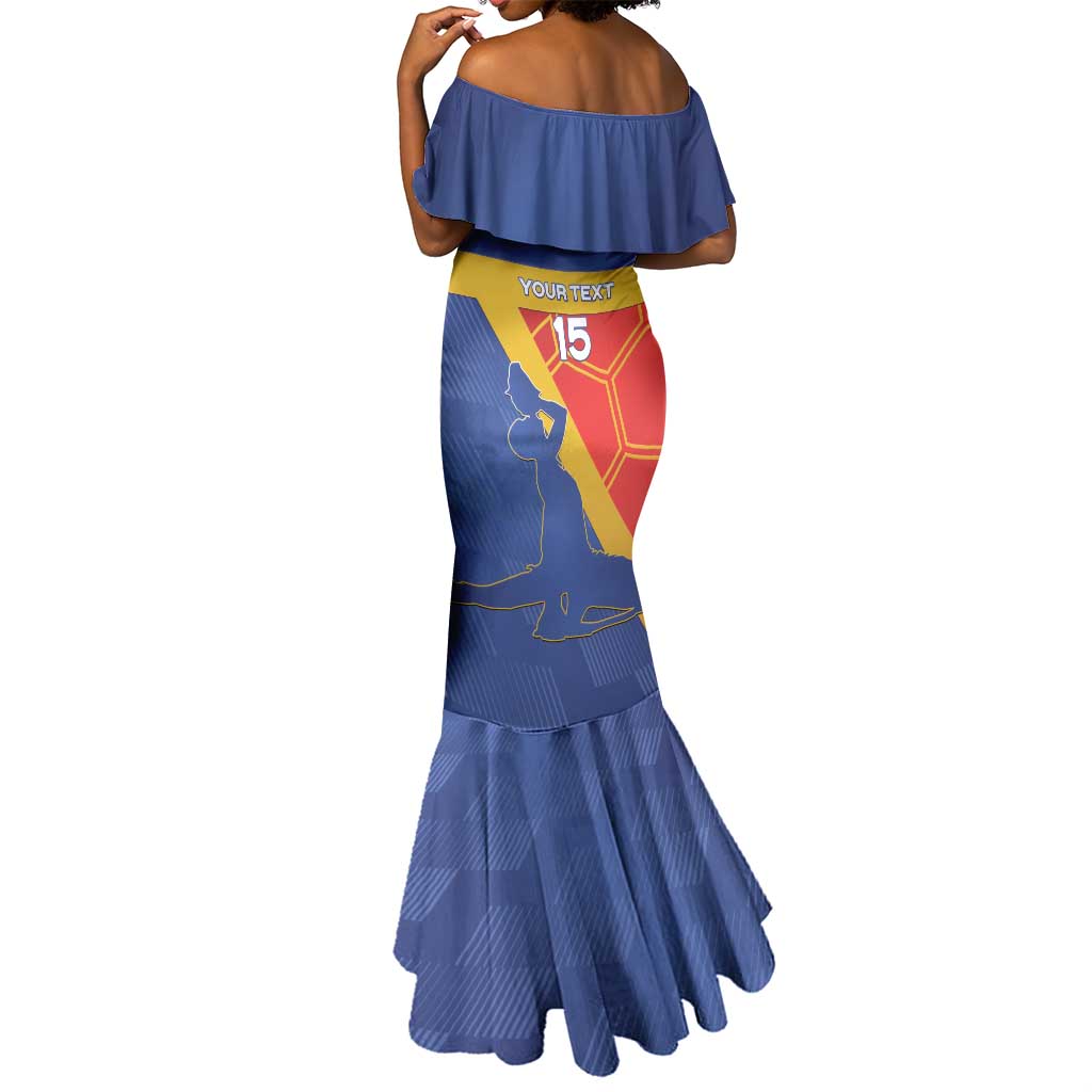 Custom Haiti Football Mermaid Dress Neg Marron - Road To World Cup 2026 - African Pride