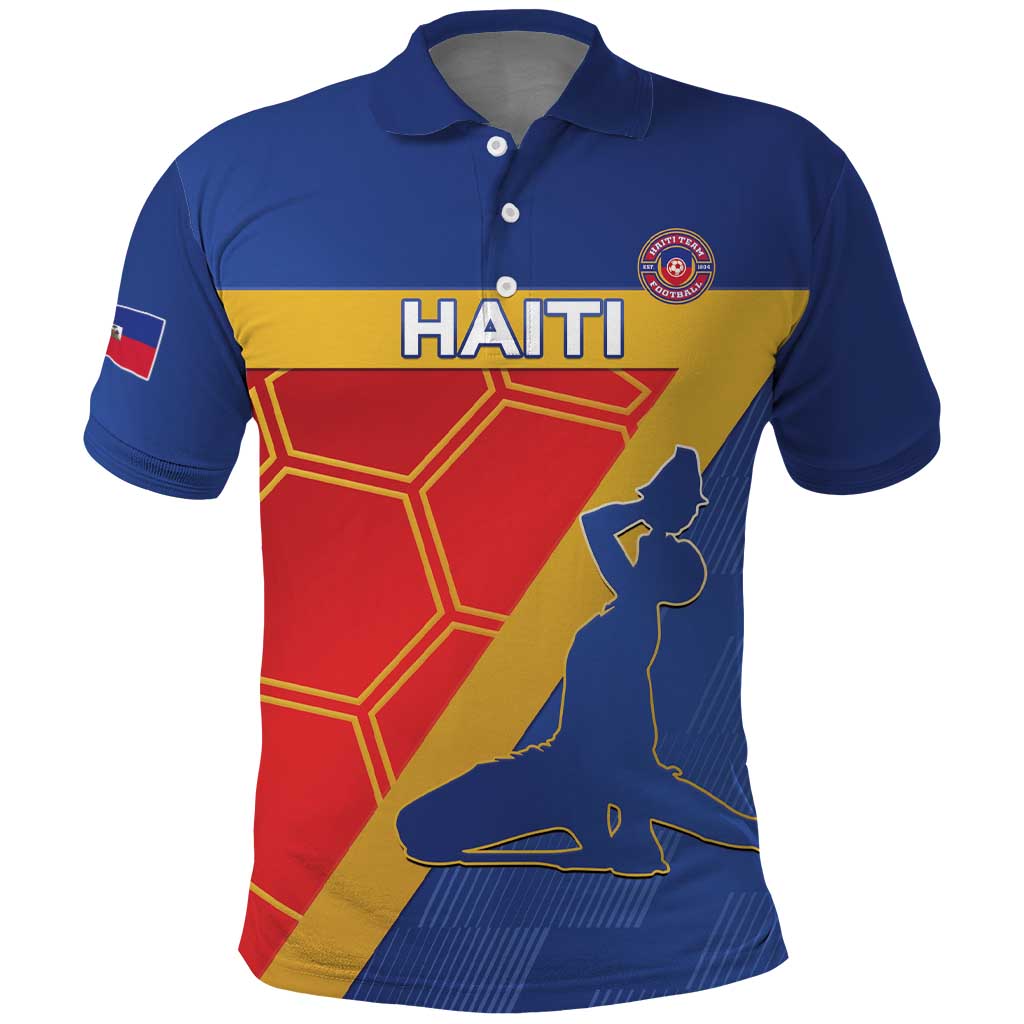 Custom Haiti Football Polo Shirt Neg Marron - Road To World Cup 2026 - African Pride