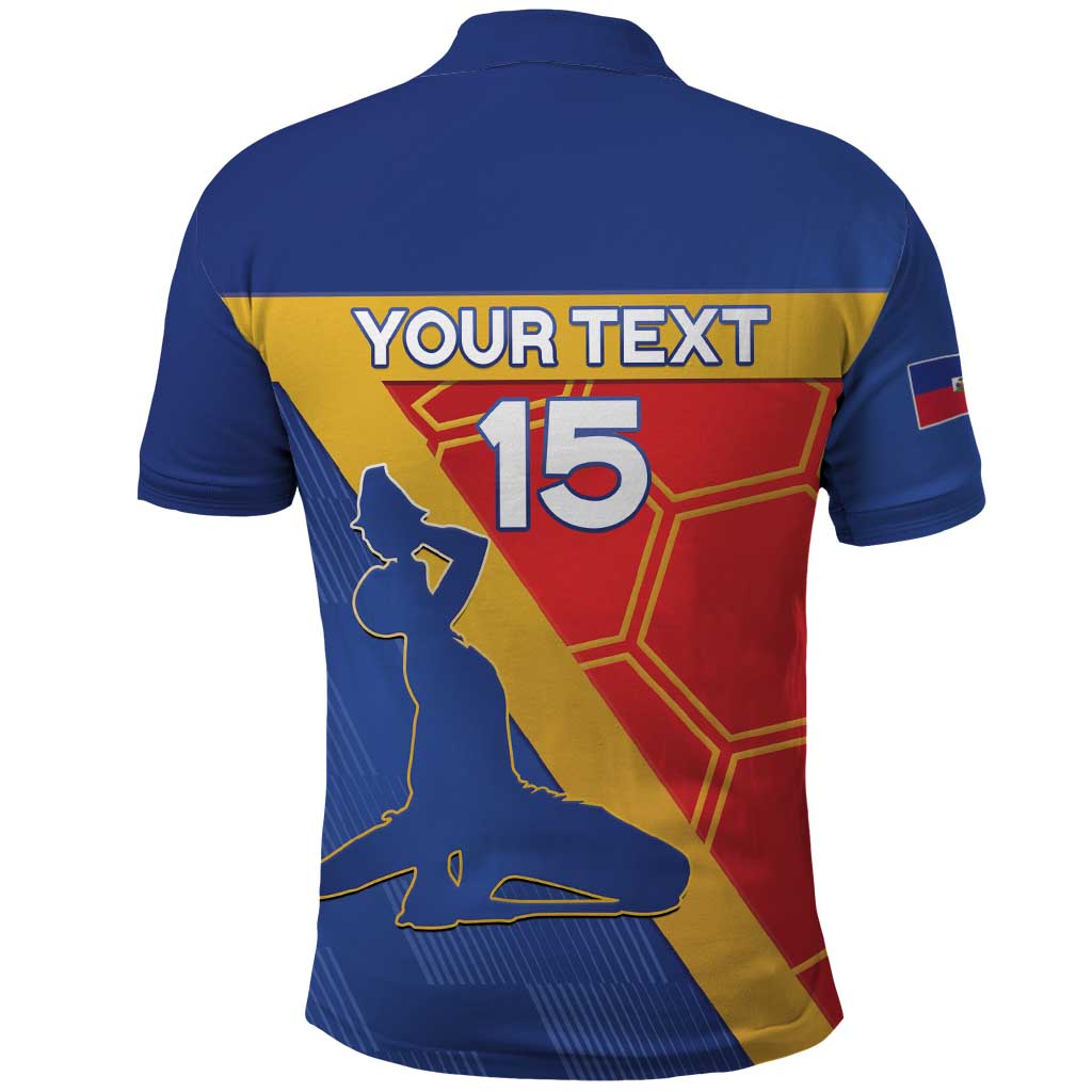 Custom Haiti Football Polo Shirt Neg Marron - Road To World Cup 2026 - African Pride