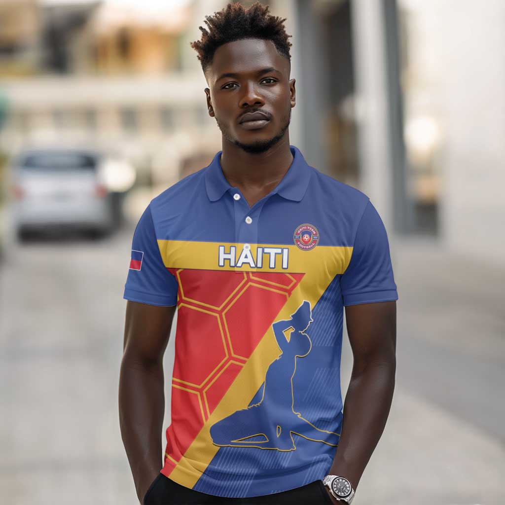 Custom Haiti Football Polo Shirt Neg Marron - Road To World Cup 2026 - African Pride