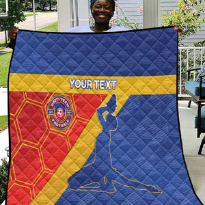 Custom Haiti Football Quilt Neg Marron - Road To World Cup 2026 - African Pride