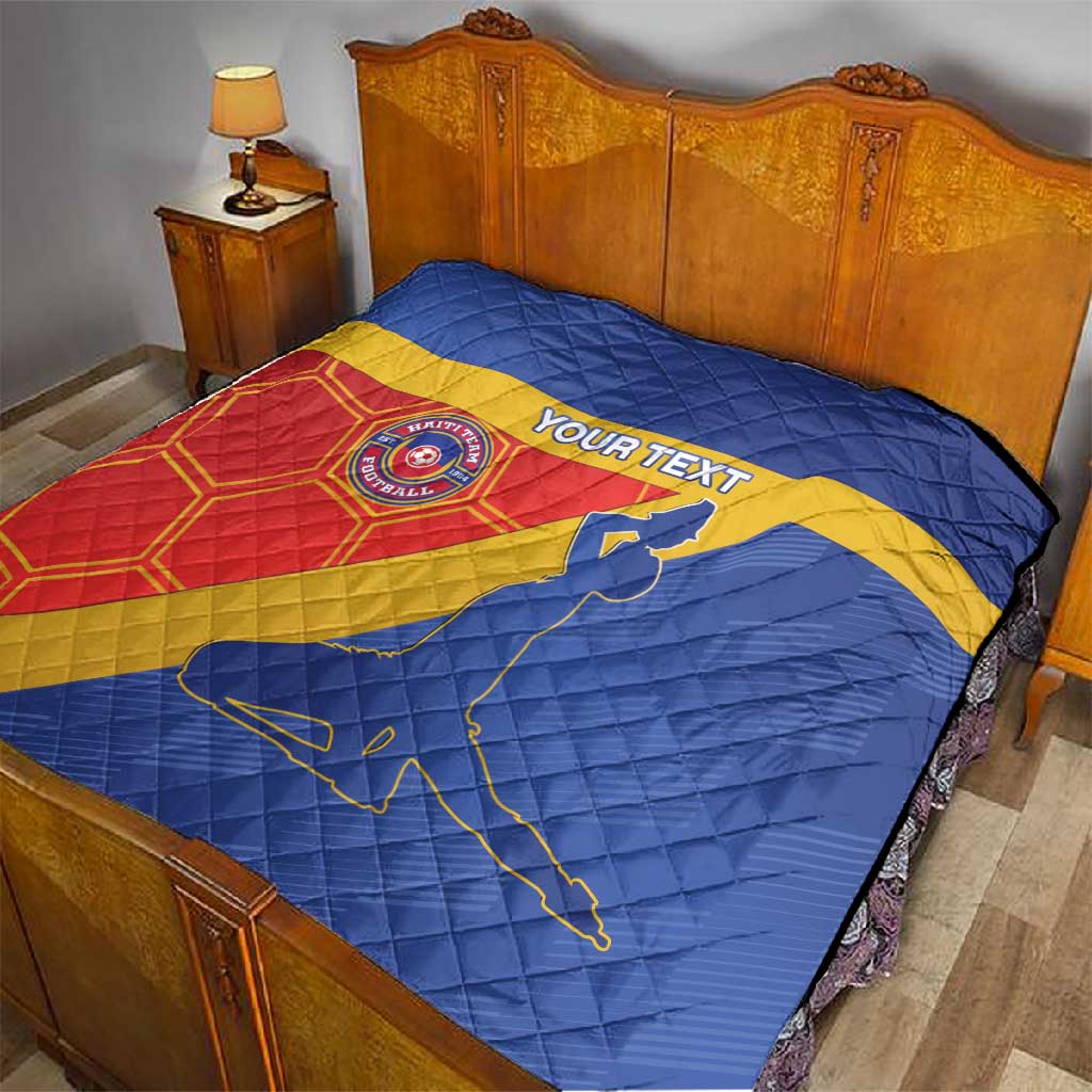 Custom Haiti Football Quilt Neg Marron - Road To World Cup 2026 - African Pride