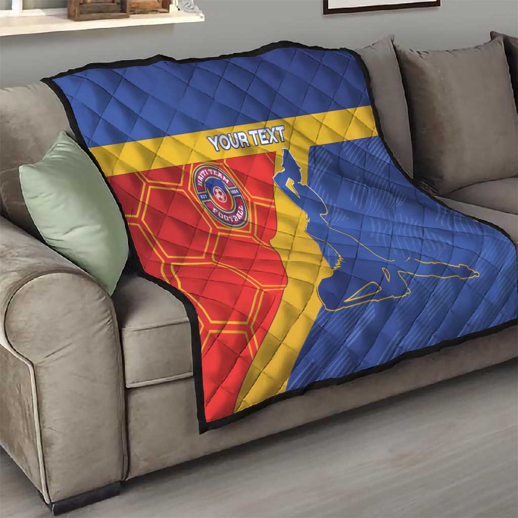 Custom Haiti Football Quilt Neg Marron - Road To World Cup 2026 - African Pride
